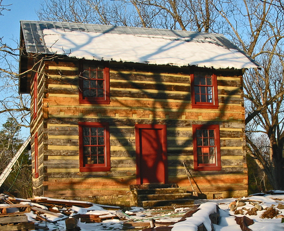 restored log house