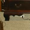 Foot profile of the McCorkle desk and bookcase.