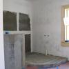 The walk-in shower pan is finished and tile is ready to be set.