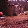 The tool shed looks like an iron clad from the Civil War or a bunker at Normandy. Little does it know it's going to loose its rugged good looks for something a little more refined.